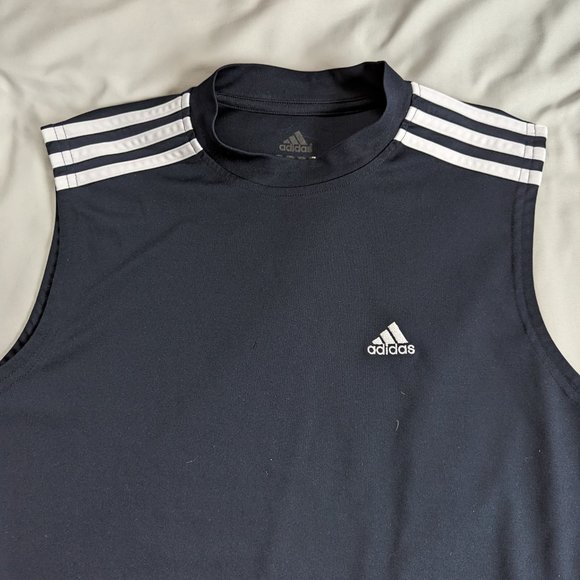 Adidas White Stripe Tank Top - Picture 2 of 4